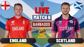 Live T20 World cup 2024  England vs Scotland Match 6  Live ENG vs SCO  Live Cricket Match Today [upl. by Mcgurn]