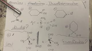 Exercices  enantiomères et diastéréoisomères [upl. by Anoed]