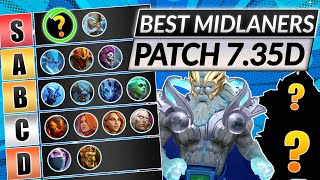 NEW MID LANE TIER LIST Patch 735D  Best Position 2 Heroes RANKED  Dota 2 Guide [upl. by Enyalb]