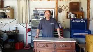 refinishing a walnut eastlake dresser at timeless arts refinishing [upl. by Adnilab]