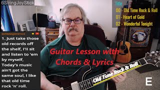 Guitar Lesson  Old Time Rock and Roll with Lyrics Chords and 17 Subtitles  guitar guitarlesson [upl. by Janicki]