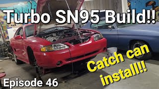 GT45 Turbo Mustang  Catch can install Thirty Minute Mechanic  Ep 46 [upl. by Hsirap]