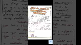 BEd Micro Teaching BookPart10  Skill Of Writing Instructional Objectives shorts microteaching [upl. by Lusty]