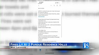 Intentional fires started in Purdue University residence halls [upl. by Aziul720]