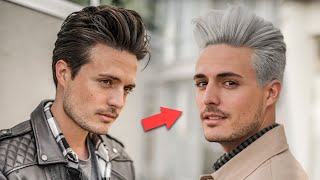 My Platinum Blonde Hair Transformation  Mens Silver Hairstyle 2020 [upl. by Neala]