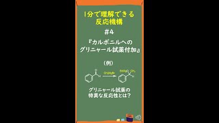 【1分で分かる】カルボニルへのグリニャール試薬付加の反応機構 Shorts [upl. by Mallis]