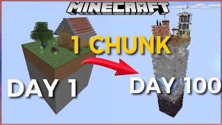 Minecraft One Chunk 100 days هەوڵمدا لە ماینکرافت رزگاربم لە وەن چەنك [upl. by Enihpets75]