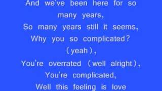 good charlotte complicated lyrics [upl. by Nomelif]