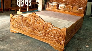 Box Palang ka design  Wooden Bed  Bed design price in india  New bed design furniture Design 2023 [upl. by Cozmo]