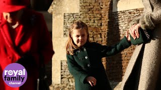 Princess Charlotte Mimics The Duchess of Cambridge by Curtsying to The Queen [upl. by Naletak]