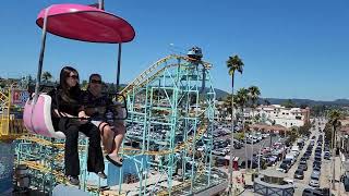 Amusement Park in Santa Cruz Beach Boardwalk looking down from the Sky Riding Sept 1 2024 [upl. by Urina]