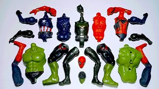 MERAKIT MAINAN UNBOXING CAPTAIN AMERICA SPIDERMAN HULK SMASH BATMAN SUPERHERO AVENGERS TOYS [upl. by Romeo]