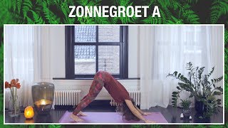 Zonnegroet A stap voor stap en steeds een beetje sneller  YOGA MET MILOU [upl. by Eldnik]