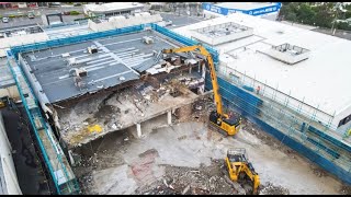 Kenmore Village North Mall and Mitre 10 Demolition [upl. by Creath]