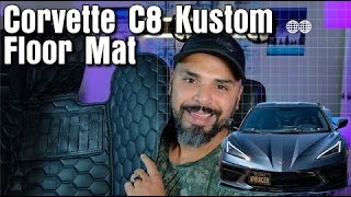 2020Up Corvette C8 kustominterior Custom Honeycomb Leather Floor Mat Liners ft RTAMOTORSPORTS [upl. by Nonnel394]