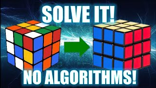 How to Solve a 3x3 Rubiks Cube No Algorithms [upl. by Eenrahc832]