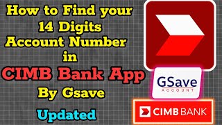 Paano Makita ang Account Number ng CIMB Bank Gsave Account  How to Find CIMB Account Number [upl. by Kathrine]