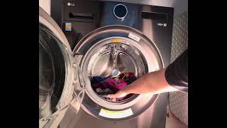 LG WM6700HBA Front Loading AI Wash Cycle WarmHigh Spin  regular load [upl. by Eilloh124]