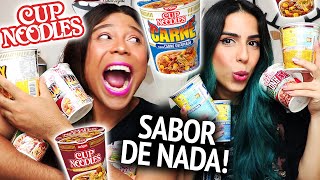 Provando TODOS OS SABORES de CUP NOODLES com BLOGUEIRINHA [upl. by Dagney]