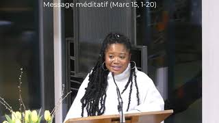 Culte du Jeudi Saint 2024 Message méditatif Pasteure Elda Jaroko Lengozara [upl. by Eiveneg]