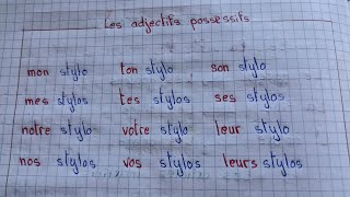 Les adjectifs possessifs صفات الملكية [upl. by Araeic]