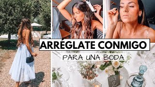 ARRÉGLATE conmigo para UNA BODA Verano 2019  GRWM Maquillaje vestido invitada Asos peinado boda [upl. by Bo]