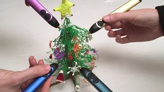 3Doodler 20 Christmas Tree  Ornaments  4 New 3D Pen Colors [upl. by Jephthah]