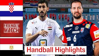 Croatia Vs Egypt Handball Highlights Friendly Match 2024 [upl. by Akitan]