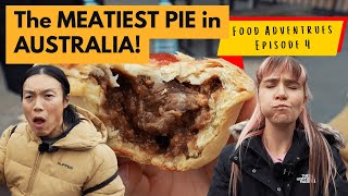 The MEATIEST CHUNKIEST Pie in Australia  Food Adventures Ep 4 [upl. by Annuaerb]