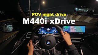 2025 BMW M440i xDrive Coupe POV night drive [upl. by Akere514]