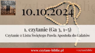 🗓️ 10102024  1 CZYT NA DZIŚ  Ga 3 15 Czytanie z Listu Świętego Pawła Apostoła do Galatów [upl. by Blus]