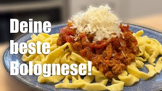 Bolognese mit selbstgemachter Pasta 😋🇮🇹 Einfach und lecker [upl. by Obie]