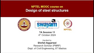 Design of steel structuresNPTEL 11 [upl. by Adiasteb]