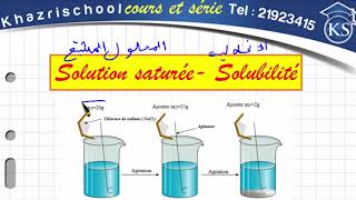 Solution saturée Solubilité 1ere année [upl. by Haskell]