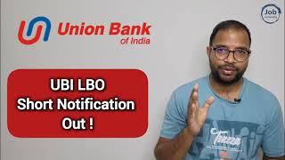 UBI LBO Notification 2024 🔥 1500 Vacancies  Salary ₹ 80000  All Graduates ubi lbo [upl. by Kciredes998]