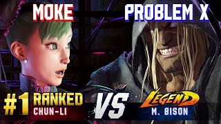 SF6 ▰ MOKE 1 Ranked ChunLi vs PROBLEM X MBison ▰ High Level Gameplay [upl. by Ellenod]