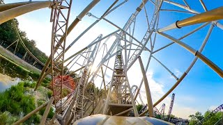 Hyperia Roller Coaster Thorpe Park Multi Angle POV Front Seat Back Seat Rider Cam [upl. by Edyak732]