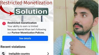 Facebook Account Restricted  Account With Monetization Limitations  Problem Solve [upl. by Okoyk]