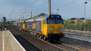 GBRf 50’s on tour  LSL Statesman amp container trains at WBQ 16923 [upl. by Ugo282]