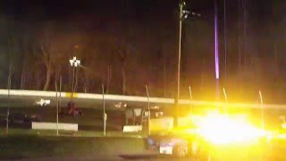 Mahoning Valley Speedway PA  Mahoning Modifieds Wreck  4302016 [upl. by Isobel]