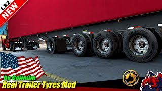 ATS 132b  tuning mod quotReal Trailer Tyres Modquot v10 by Galimim  review [upl. by Nauqan]