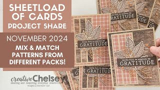 Sheetload of Cards  November 2024  Mix amp Match Patterns From Different Packs [upl. by Anner]