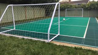 Game Courts UK Sport Court home football and mini tennis court  Multisport Garden [upl. by Nevuer930]