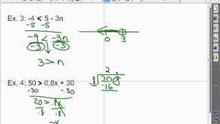 Algebra I 24 Solving Two Step and Multi Step Inequalities [upl. by Belia70]