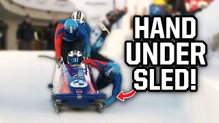 Bobsledder falls out at beginning of race a breakdown [upl. by Niveg]