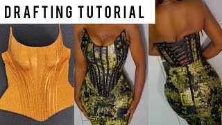 How to Cut and sew an Overbust Corset with a Trendy Neckline Style [upl. by Kellyn]