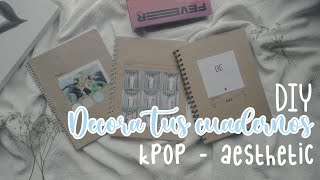 DIY KPOP DECORA TUS CUADERNOS ESTILO KPOP AESTHETIC [upl. by Belda]