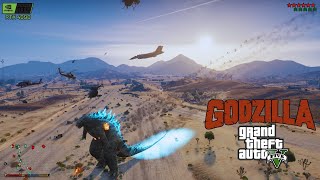 GTA5 mods  Godzilla vs ten stars Army [upl. by Remat384]