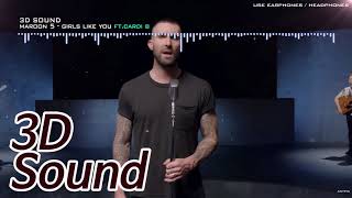 3D Sound Maroon5  Girls Like You feat Cardi B [upl. by Luapnaej]