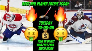 Best NHL Player Props Today Tuesday 120324 nhl parlays sports prizepicks draftkings Tune In [upl. by Durward]